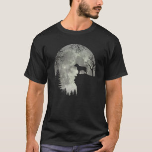 Staffordshire Bull Terrier And Moon Halloween T-Shirt