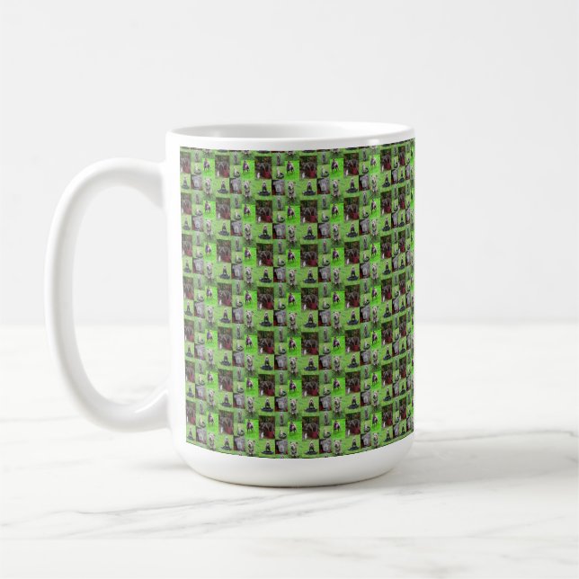 Staffordshire Bull Terrier Collarge Pattern, Coffee Mug (Left)