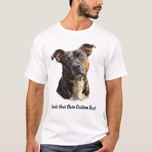 Staffordshire Bull Terrier Create Your Own Text T-Shirt