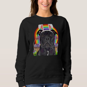 Staffordshire Bull Terrier Dog Easter Bunny Egg Hu Sweatshirt