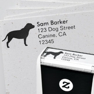 Staffordshire Bull Terrier Dog Return Address Self-inking Stamp