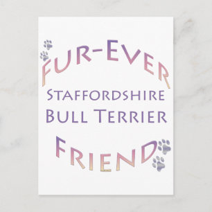 Staffordshire Bull Terrier Furever Friend Postcard