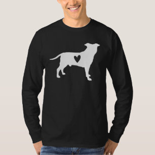 Staffordshire Bull Terrier Heart Funny Pet Dog Lov T-Shirt
