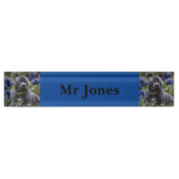 Staffordshire Bull Terrier In Blue Rose Garden,