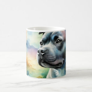 Staffordshire Bull Terrier in Light 100924AREF144 Coffee Mug