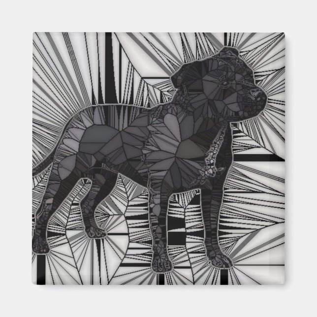 Staffordshire Bull Terrier Mosaic magnets (Front)