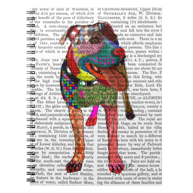 Staffordshire Bull Terrier - Patchwork Spiral Notebook (Front)