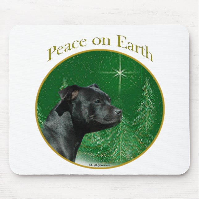 Staffordshire Bull Terrier Peace Mouse Pad (Front)
