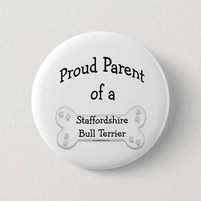Staffordshire Bull Terrier Proud P... - Button (Front)