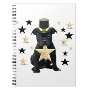 Staffordshire bull terrier puppy notebook