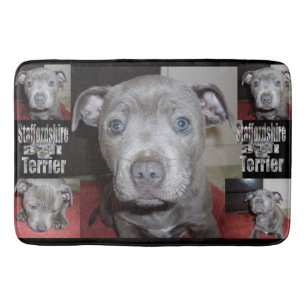 Staffordshire Bull Terrier Puppy Time, Bath Mat
