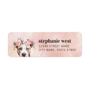 Staffordshire Bull Terrier Return Address Label