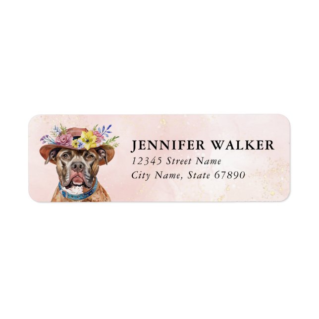 Staffordshire Bull Terrier Return Address Labels (Front)