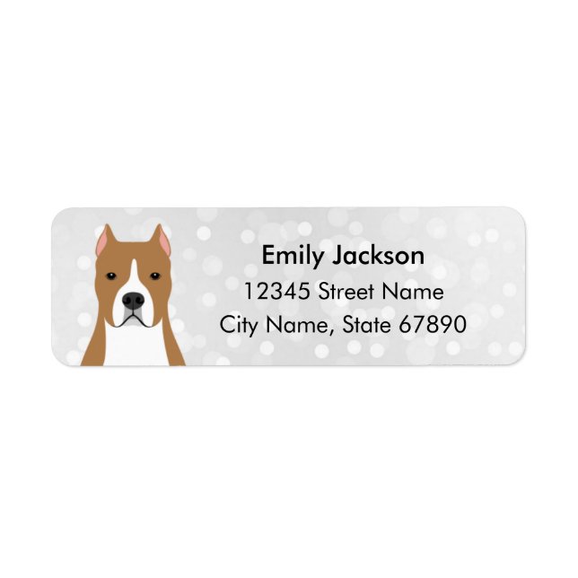 Staffordshire Bull Terrier Return Address Labels (Front)