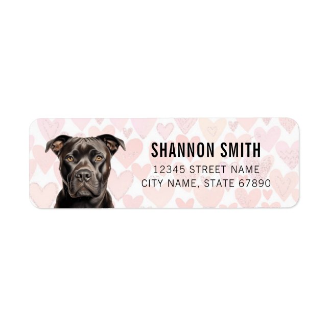 Staffordshire Bull Terrier Return Address Labels (Front)