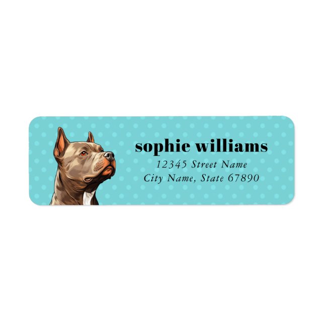 Staffordshire Bull Terrier Return Address Labels (Front)
