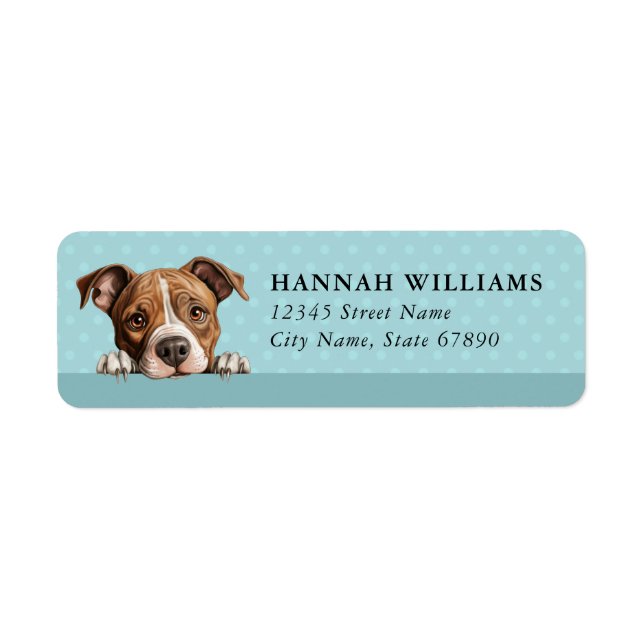 Staffordshire Bull Terrier Return Address Labels (Front)