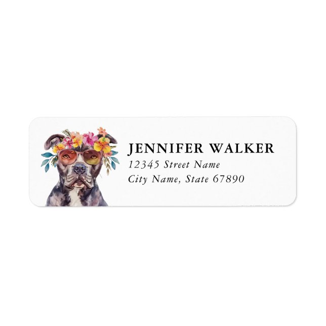 Staffordshire Bull Terrier Return Address Labels (Front)