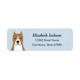 Staffordshire Bull Terrier Return Address Labels