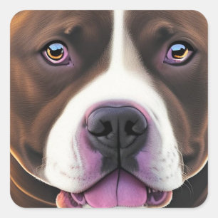 Staffordshire Bull Terrier Square Sticker
