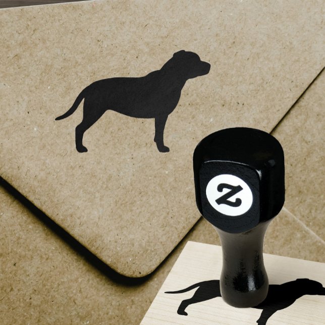 Staffordshire Bull Terrier Staffy Dog Silhouette Rubber Stamp (Creator Uploaded)