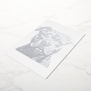 Staffordshire Bull Terrier (Staffy) Foil Notecard 