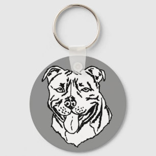 Staffordshire Bull Terrier STAFFY Key Ring