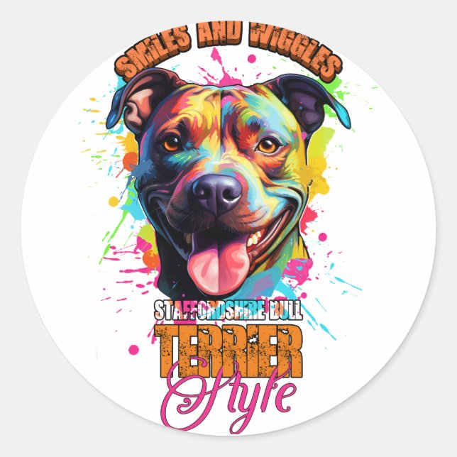 Staffordshire Bull Terrier sticker (Front)