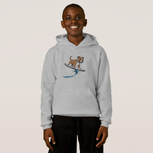 Staffordshire Bull Terrier Surfing The Waves,