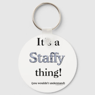 Staffordshire Bull Terrier Thing Key Ring