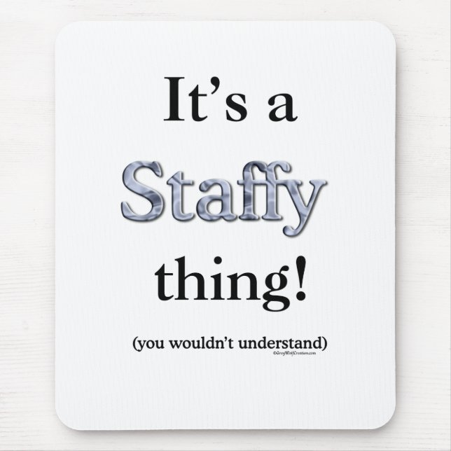 Staffordshire Bull Terrier Thing Mouse Pad (Front)