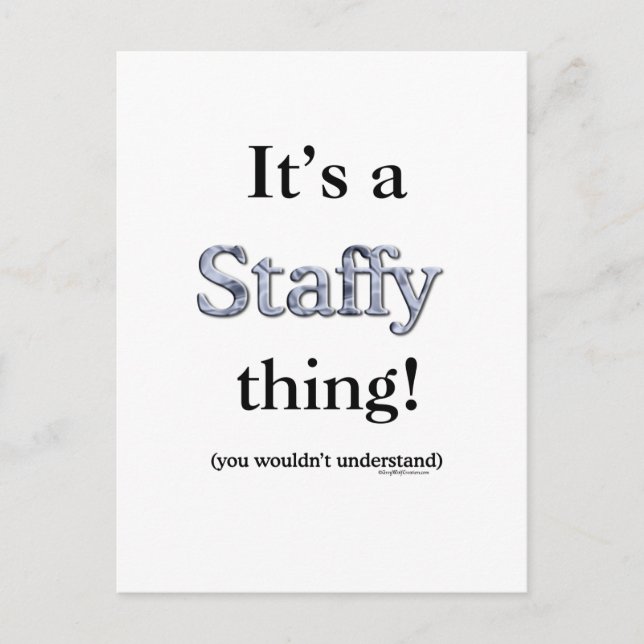 Staffordshire Bull Terrier Thing Postcard (Front)