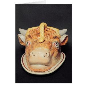Staffordshire cheese dish in shape of a cow's