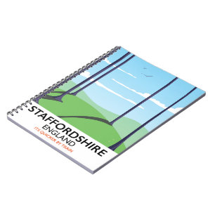 Staffordshire England train poster Spiral Notebook