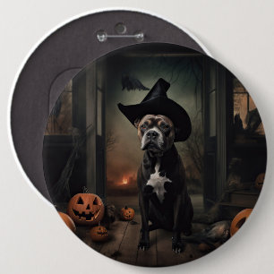 Staffordshire Terrier Pumpkins Halloween Scary 6 Cm Round Badge