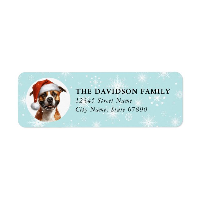 Staffordshire Terrier Return Address Labels (Front)