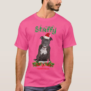 Staffy Christmas Staffordshire Bull Terrier T-Shirt