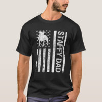 Staffy Dad USA Flag Pet Staffordshire Bull Terrier