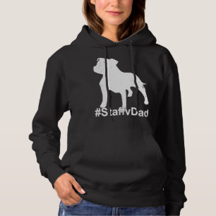 Staffy Dad with Staffordshire Bull Terrier Dog Sta Hoodie