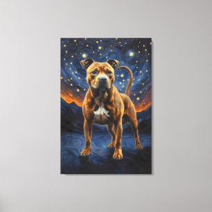 Staffy Dog Canvas Print