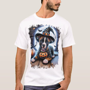 Staffy Dog Halloween Square T-Shirt