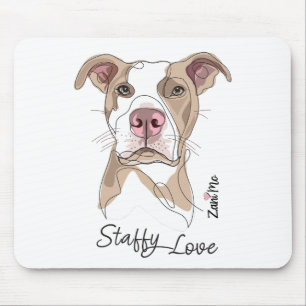 Staffy Love - Zani Mo Protection Mouse Pad