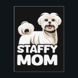 Staffy mom with maltese t shirt design vector  holiday postcard<br><div class="desc">Show your love for wildlife with stylish animal-themed t‑shirts. Featuring bold prints of lions, wolves, tigers, birds, and more, these shirts are perfect for animal lovers, nature enthusiasts, and anyone who enjoys unique, eye-catching designs. Comfortable, versatile, and great for everyday wear. #animaltshirt #animaltee #animalshirt #animalgraphictee #wildlifetshirt #wildlifeapparel #animaldesign #animallover #naturetshirt...</div>