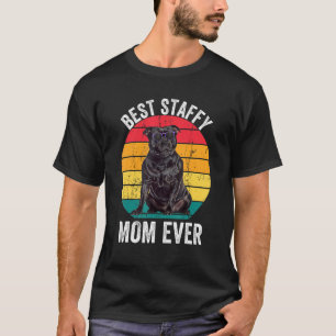 Staffy Mum Funny Vintage Staffordshire Bull Terrie T-Shirt