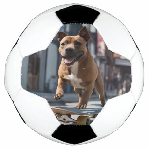 Staffy Skateboarder, Soccer Ball