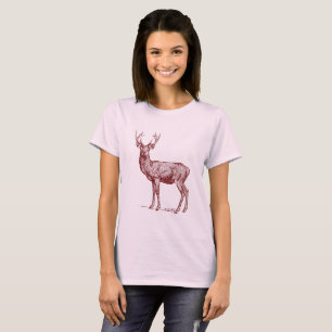 Stag 02 - Dark Red T-Shirt