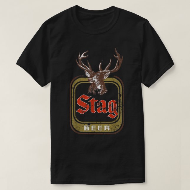 Stag Beer Vintage  T-Shirt (Design Front)