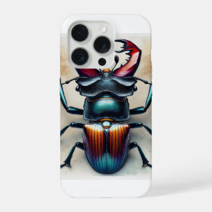 Stag Beetle 260824IREF222 - Watercolor iPhone 15 Pro Case