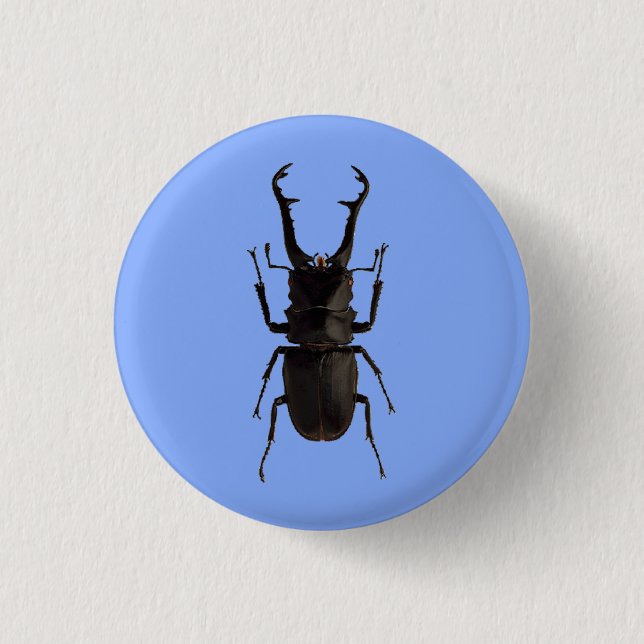 Stag Beetle 3 Cm Round Badge (Front)
