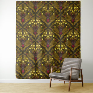 Stag beetle and ferns tapestry